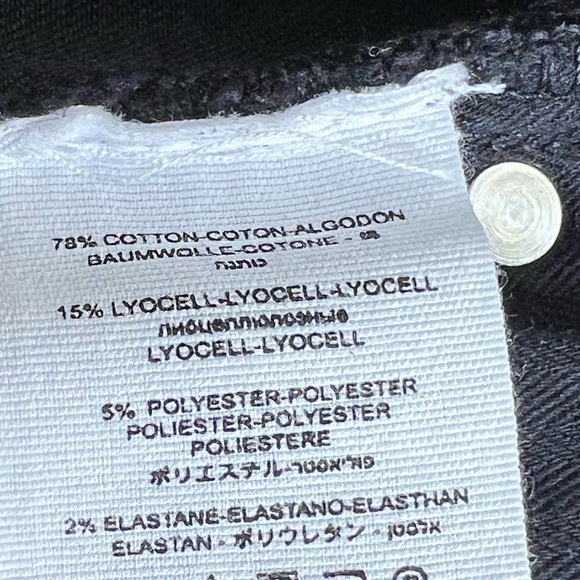 Free People Reagan exposed buttons skinny raw hem black denim 26 NWT NEW - Picture 7 of 10